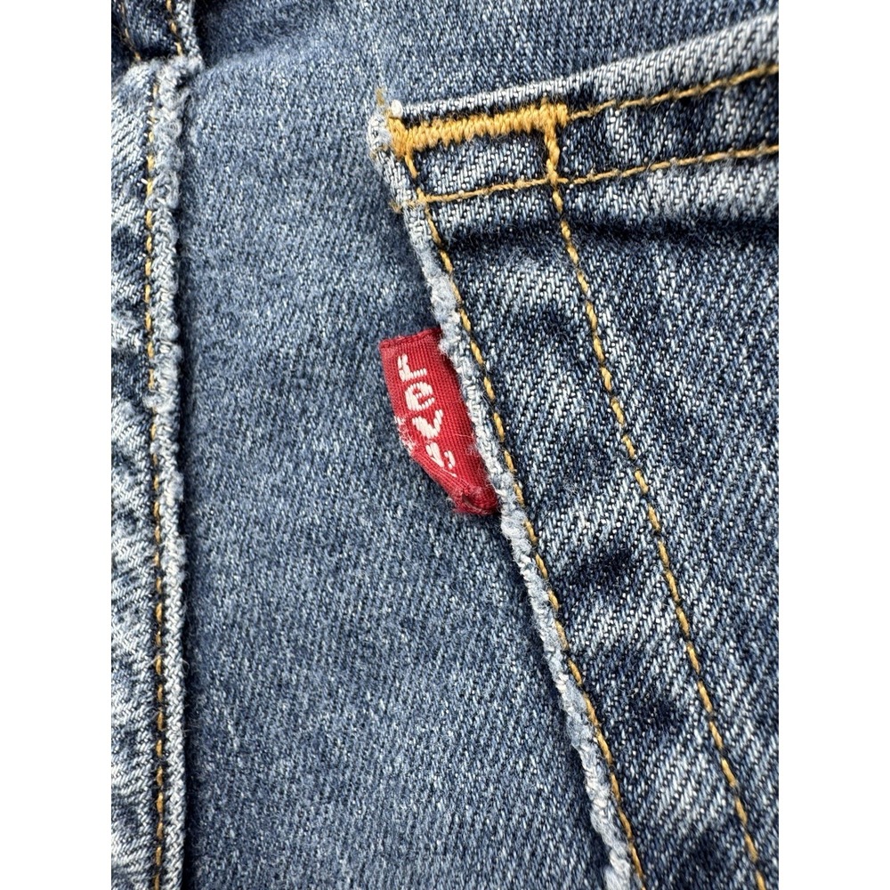 Levi's 511 Size 36x32 Denim Jeans Regular Fit Tapered Leg Distressed Red Tab - Picture 6 of 12